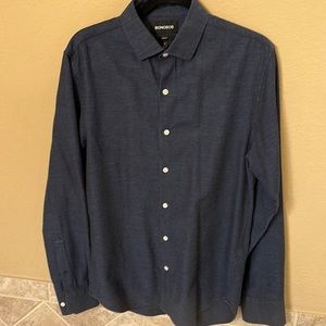 Bonobos casual button down.  Blue.  Medium